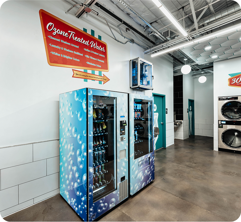 Laundry in Arizona with added convenience—vending machines and ozone-treated water for a better clean.